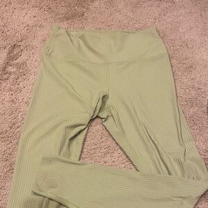 Old Navy Women's Ribbed Leggings - Olive Green